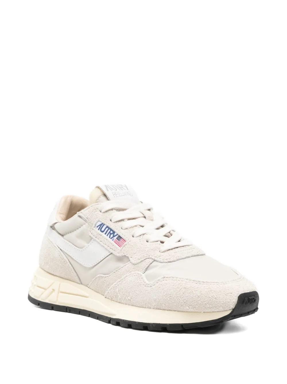Autry Reelwind leren sneakers met vlakken Beige