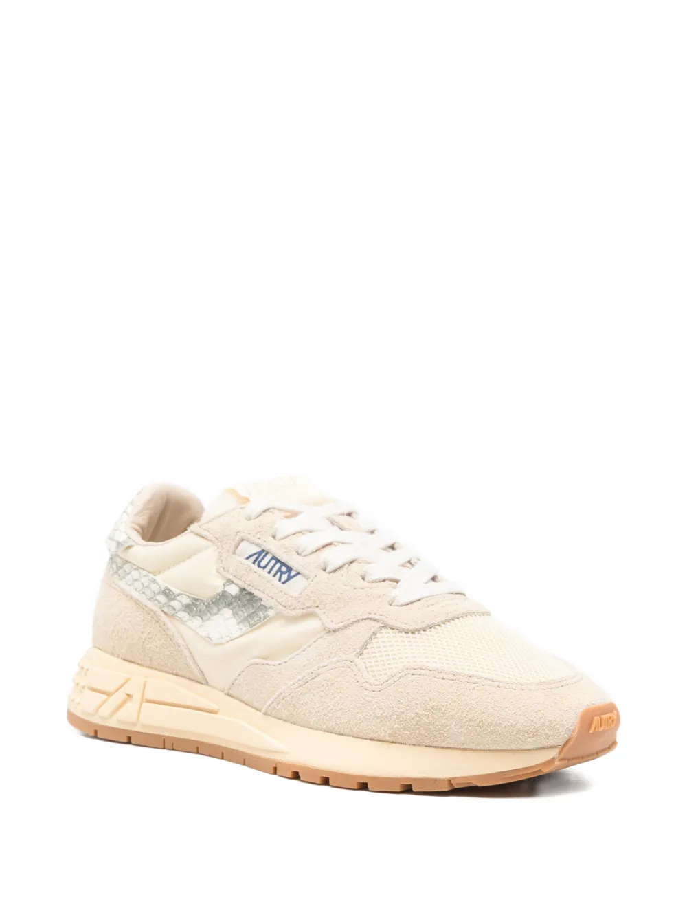 Autry Reelwind lizard-effect sneakers - Beige