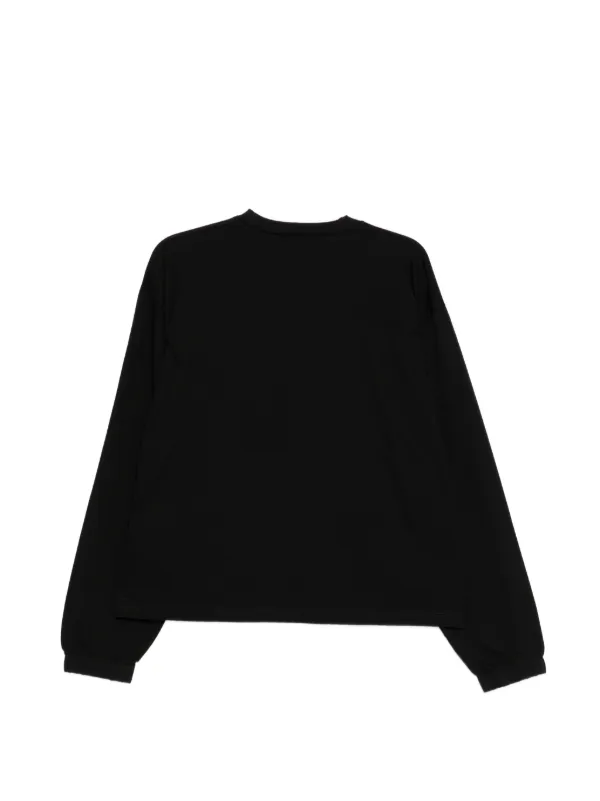 トップス dsquared2 long t-shirts DSQUARED2 logo-patched long-sleeved T-shirt | Black | FARFETCH CA
