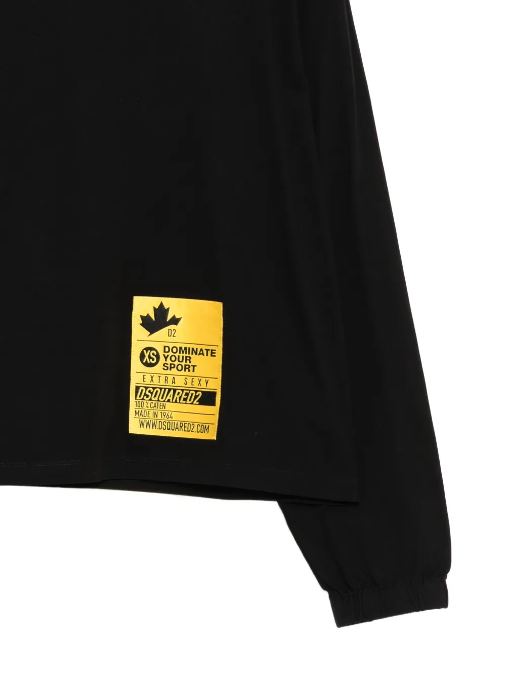 DSQUARED2 logo-patched long-sleeved T-shirt | Black | FARFETCH CA