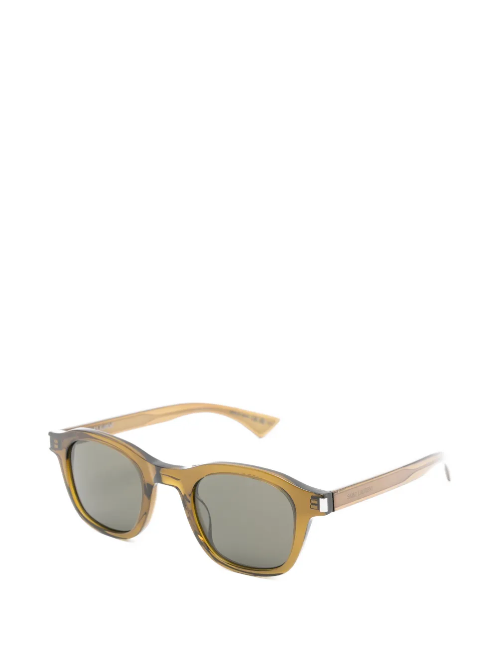 Saint Laurent Eyewear Zonnebril met vierkant montuur Beige