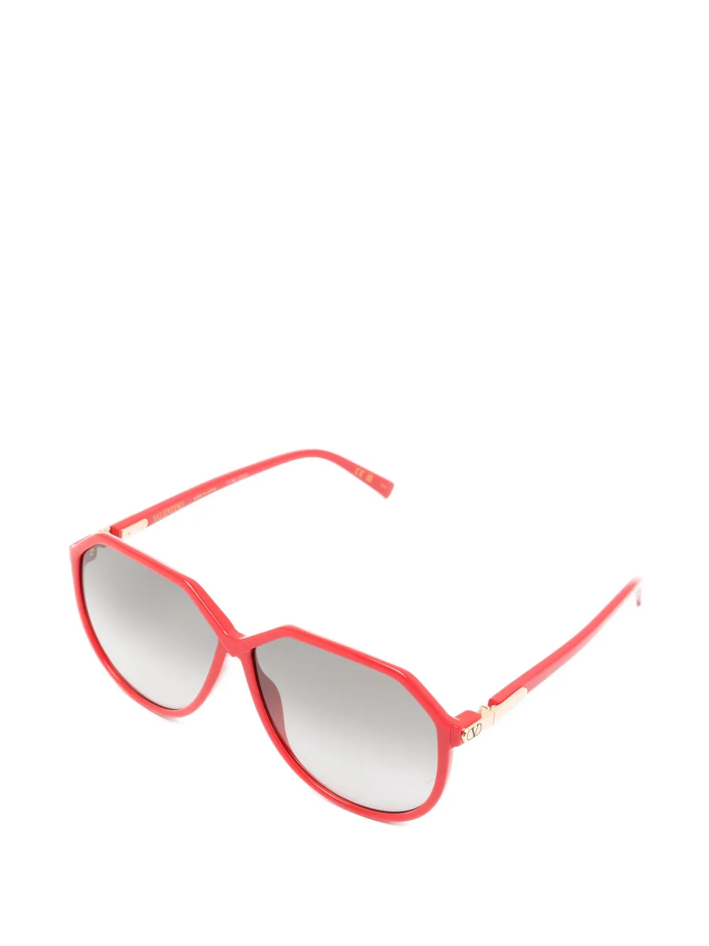 VALENTINO GARAVANI EYEWEAR Zonnebril met geometrisch montuur Rood