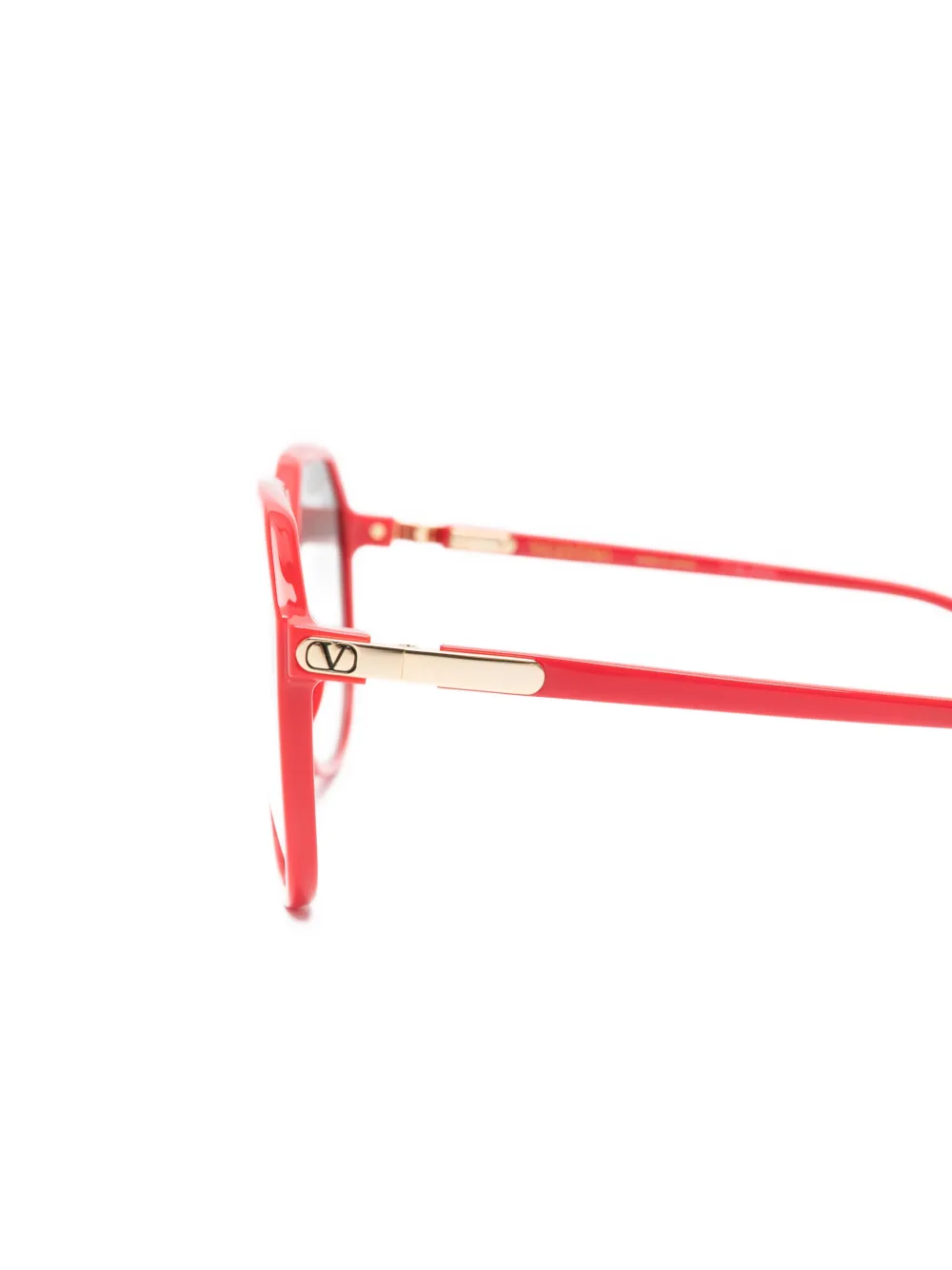 VALENTINO GARAVANI EYEWEAR Zonnebril met geometrisch montuur Rood