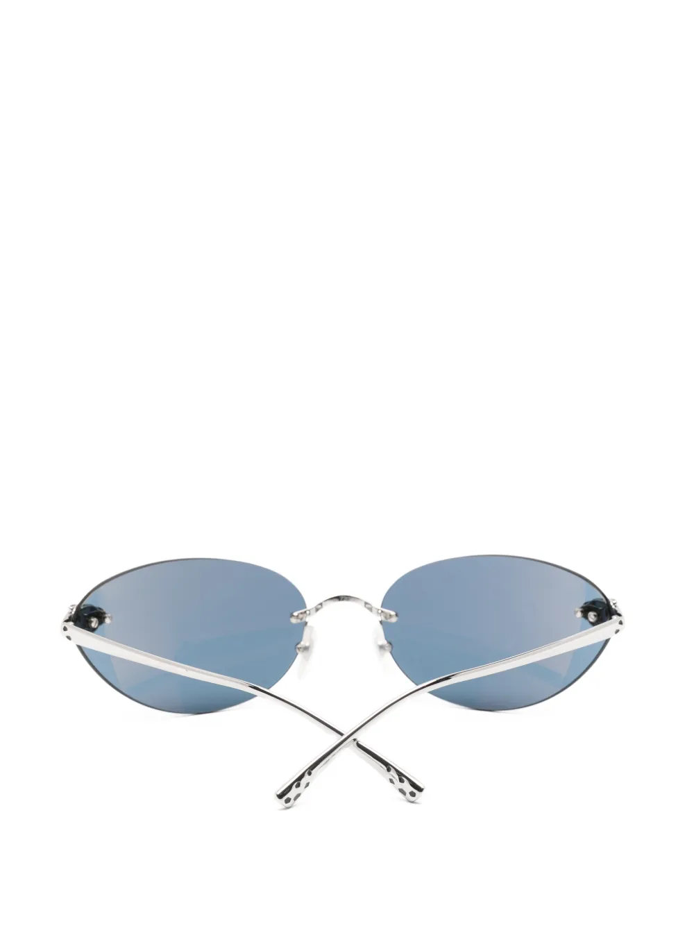 Cartier Eyewear Zonnebril met randloos montuur Zilver