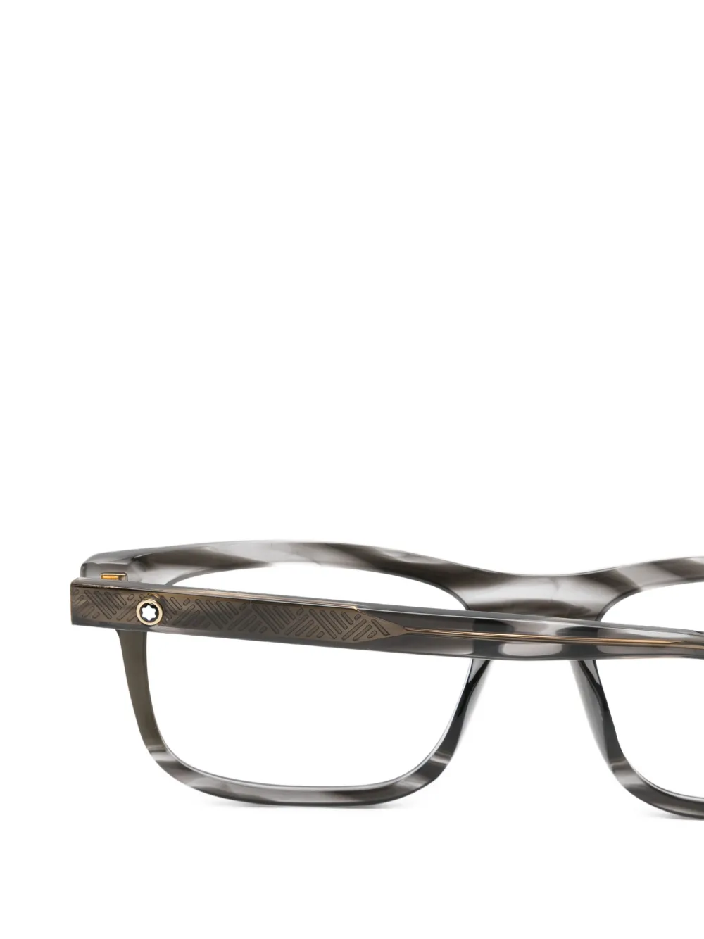  Montblanc Square-frame Glasses - Grey 