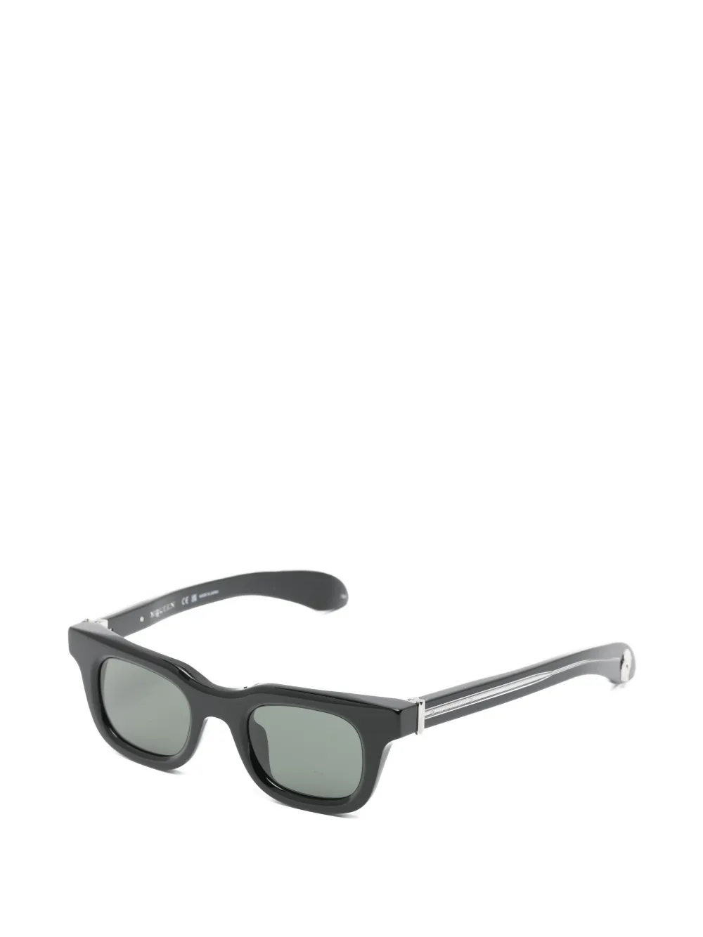  Alexander Mcqueen Eyewear Rectangle-frame Sunglasses - Black 