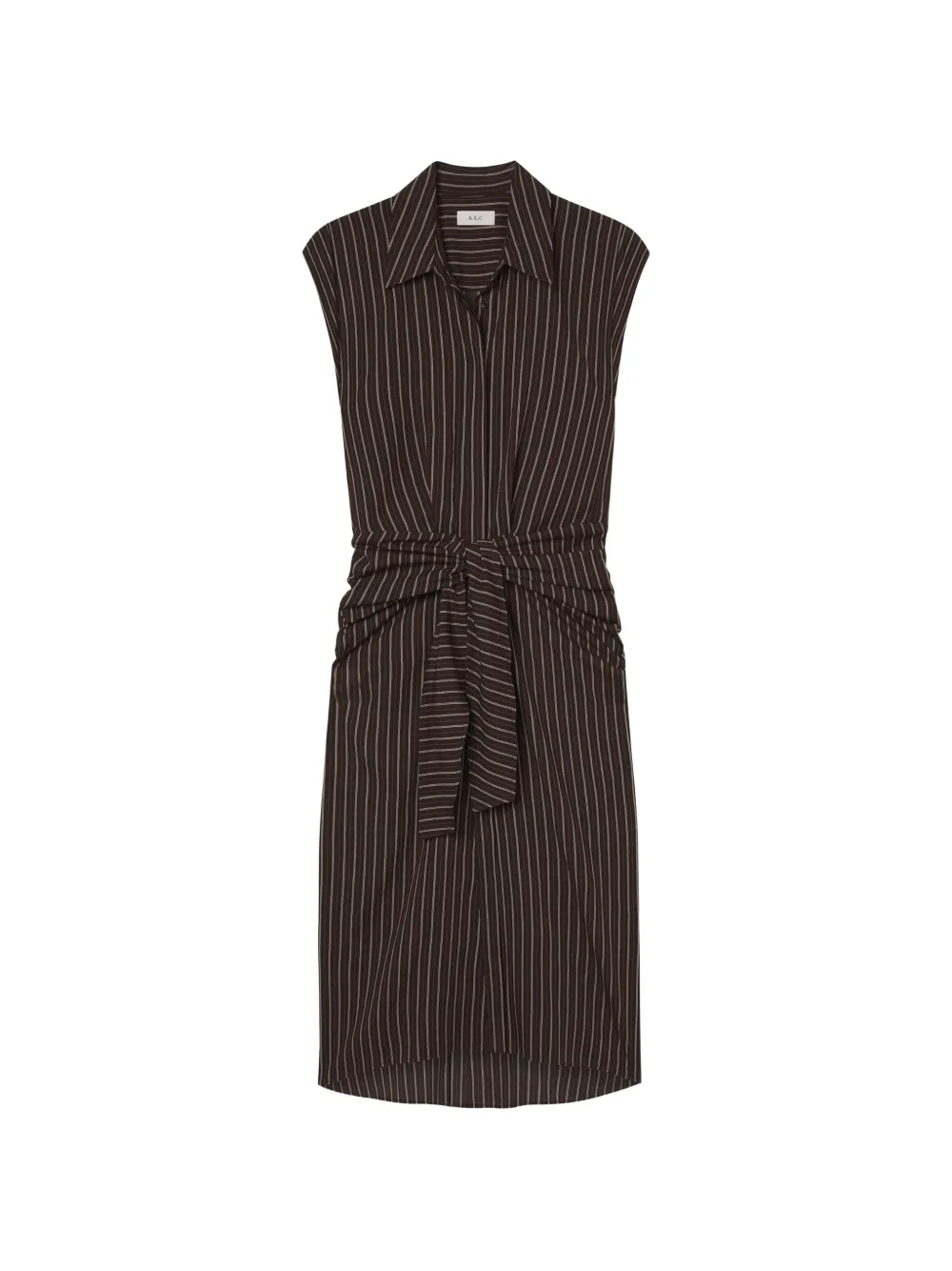 A.L.C. Emilia striped tie mini dress - Marrone