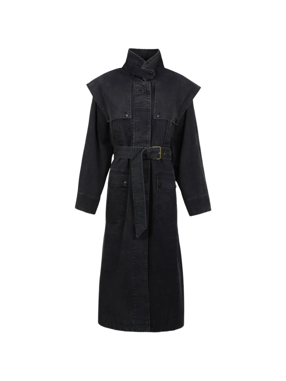 MARANT ÉTOILE Michaela belted coat - Nero