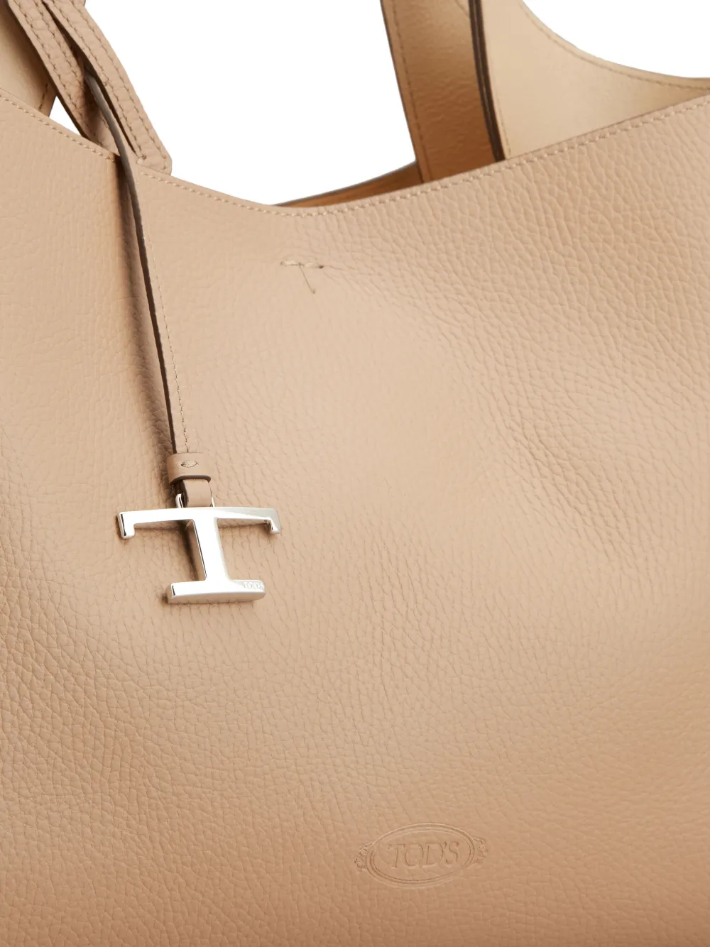 Tod's Medium schoudertas met logodetail Beige