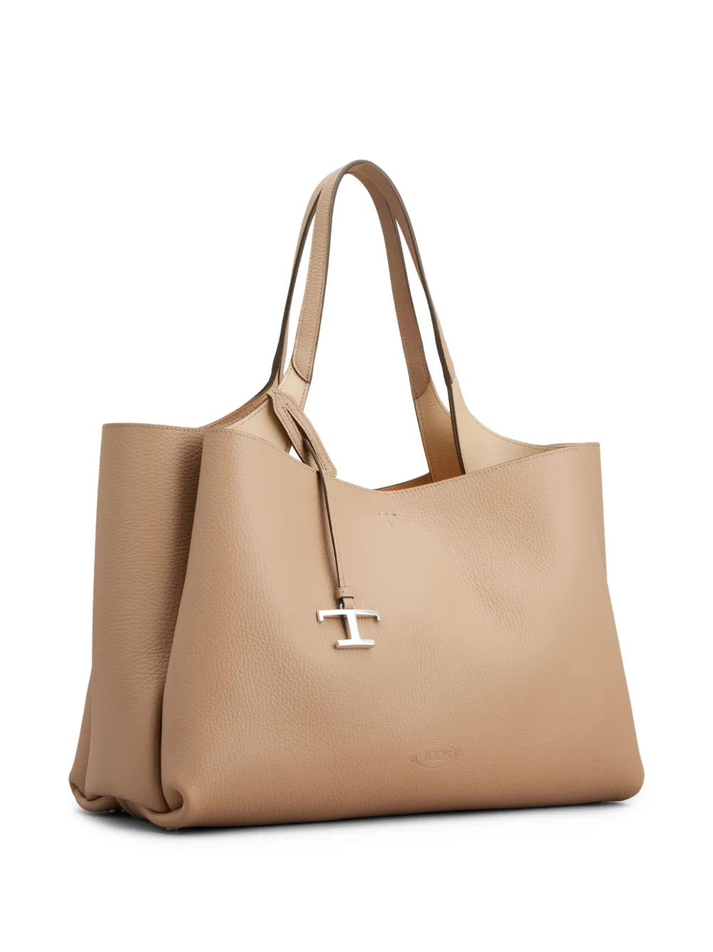 Tod's Medium schoudertas met logodetail Beige