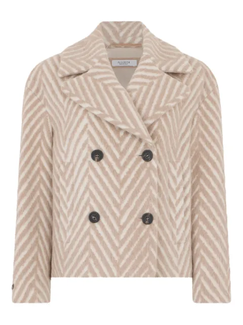 Peserico double-breasted chevron jacket