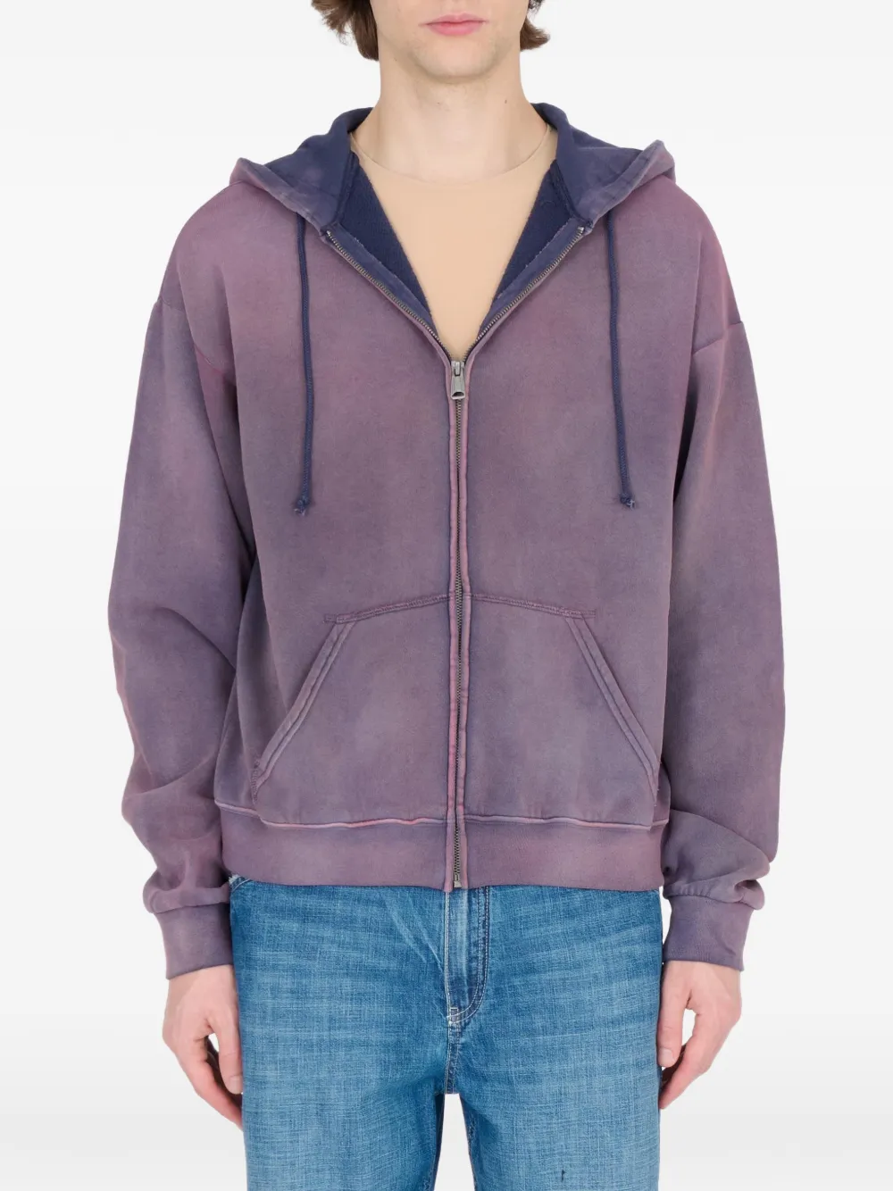 Maison Margiela zip-up hoodie - Purple