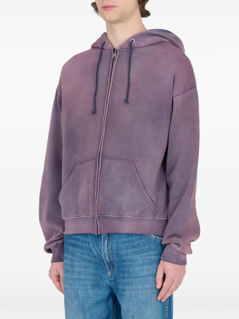 Maison Margiela Hoodie met rits Paars