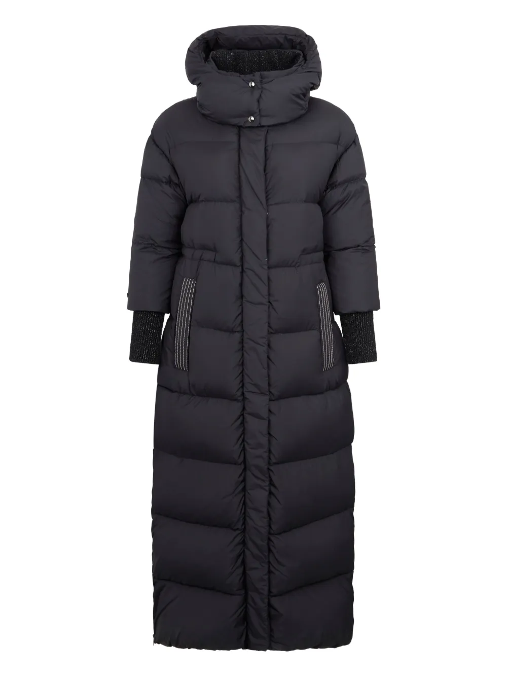 Peserico padded hooded coat - Black