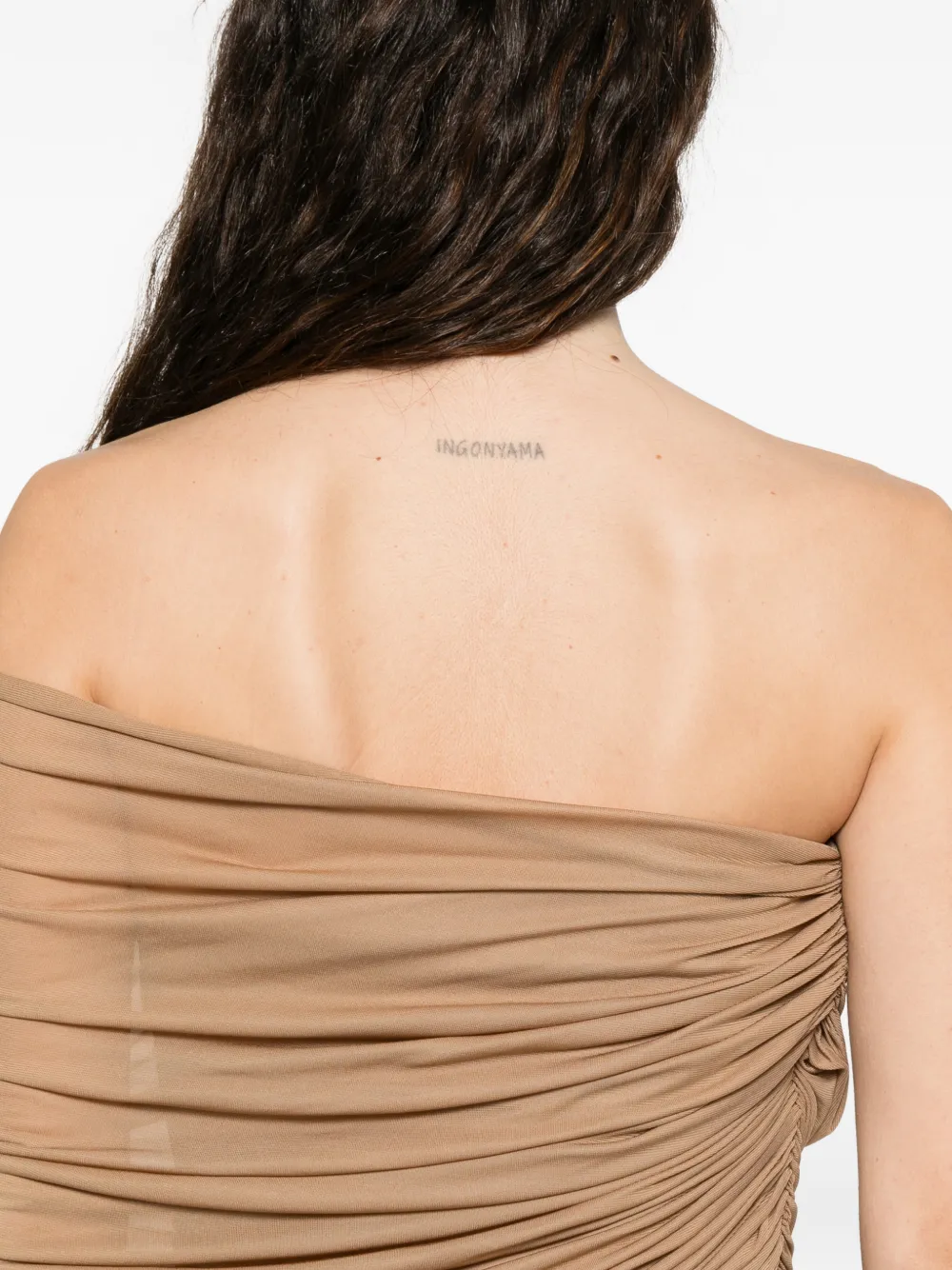 Giuseppe Di Morabito Asymmetrische mini-jurk Beige