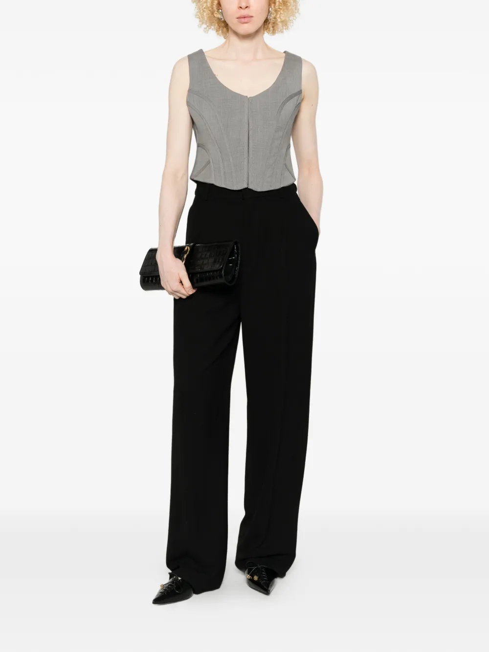  Giuseppe Di Morabito Top A Paneles - Gris 