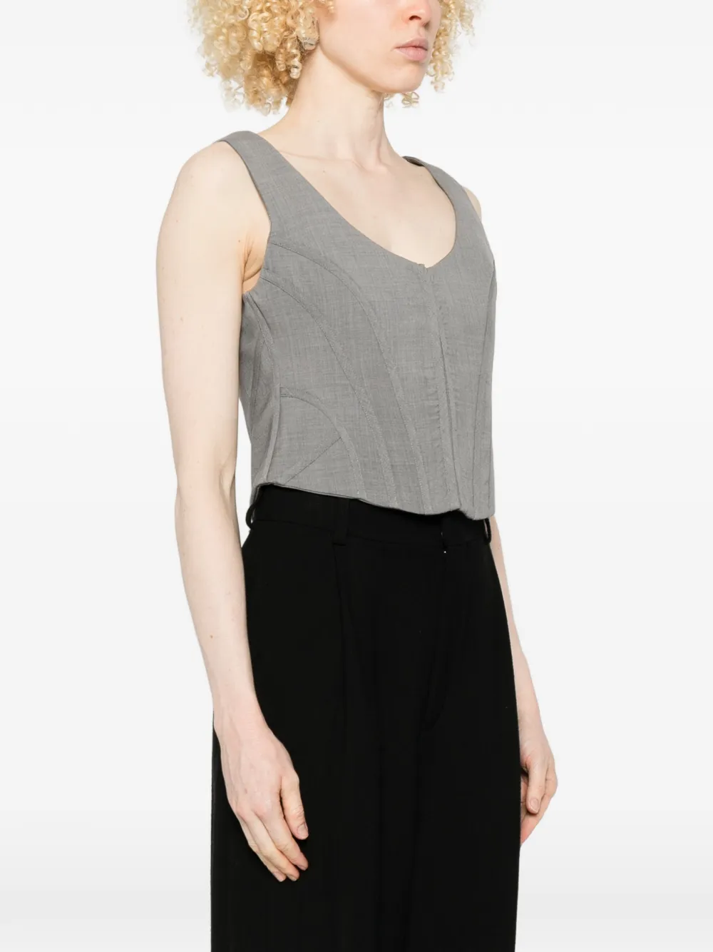  Giuseppe Di Morabito Top A Paneles - Gris 