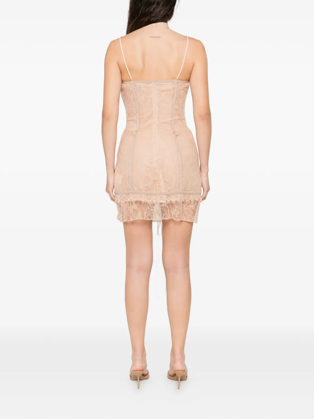 Giuseppe Di Morabito Mini-jurk met kanten vlakken Roze