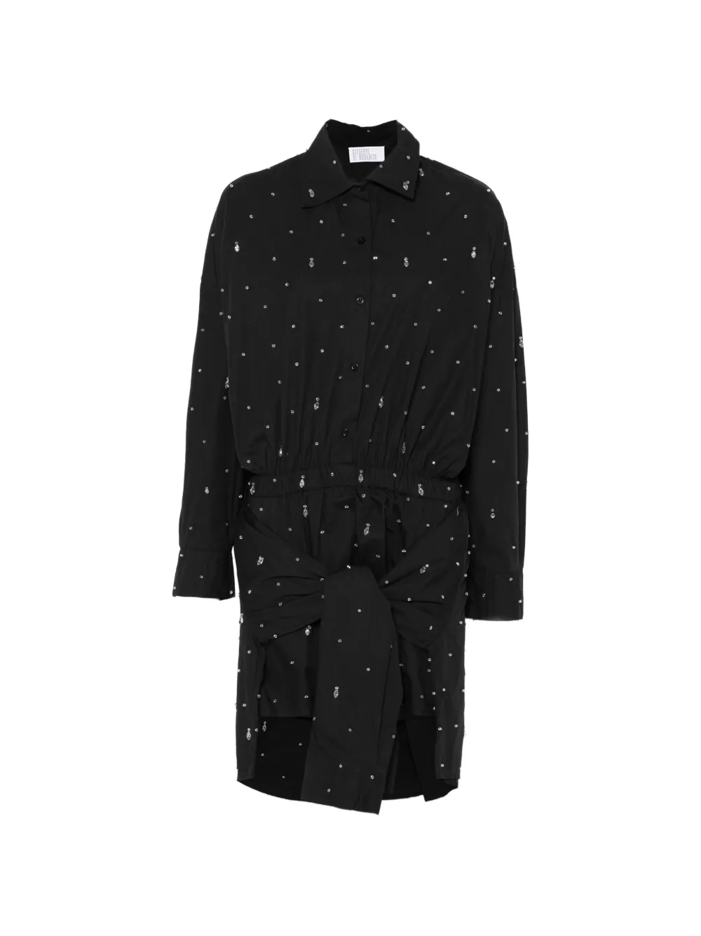 Giuseppe Di Morabito embellished tie-front dress - Nero