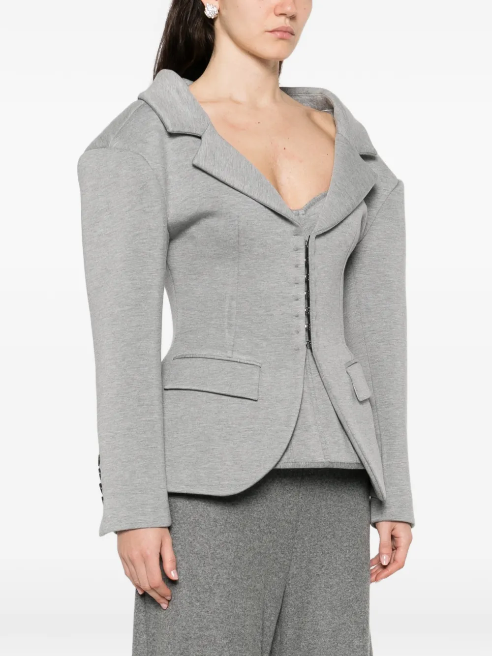 Giuseppe Di Morabito Blazer met bewerkte revers Grijs