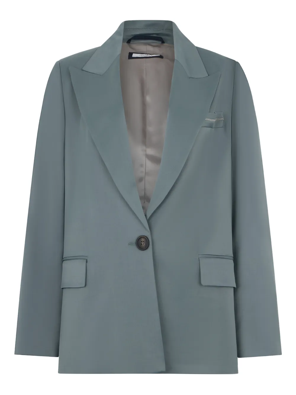 Peserico button-fastening pocket blazer - Grigio