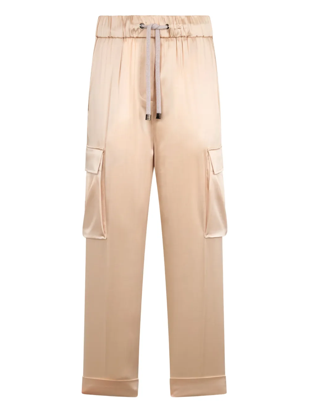 Peserico satin cargo pants - Nude