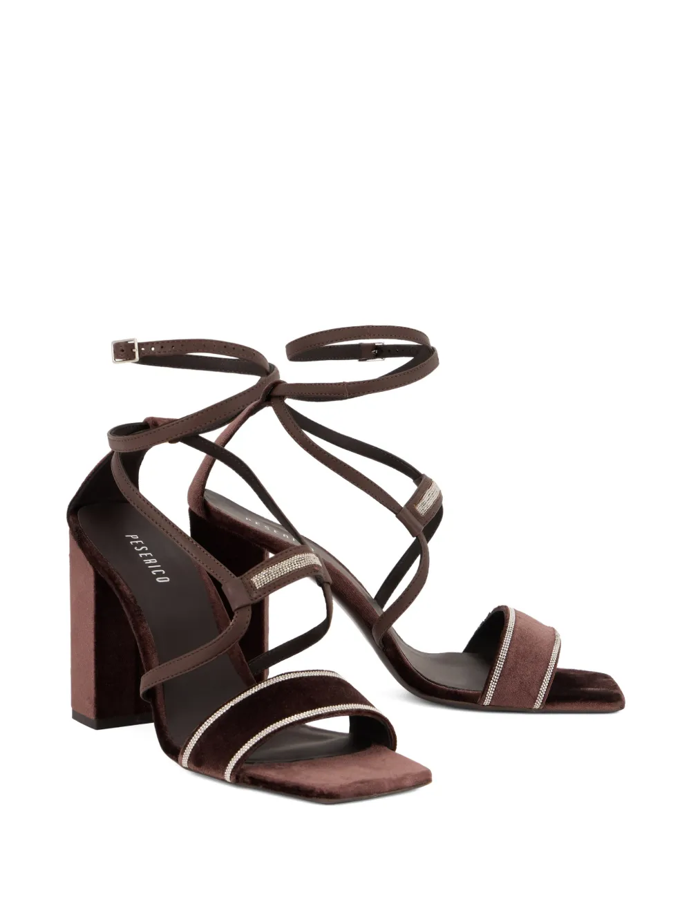 Peserico criss-cross strap sandals Bruin