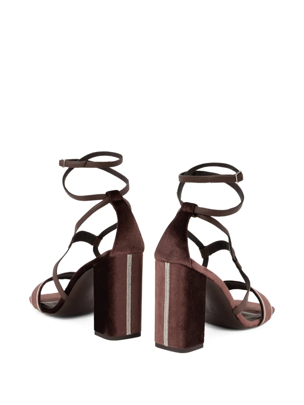 Peserico Sandalen met gekruiste bandjes Bruin