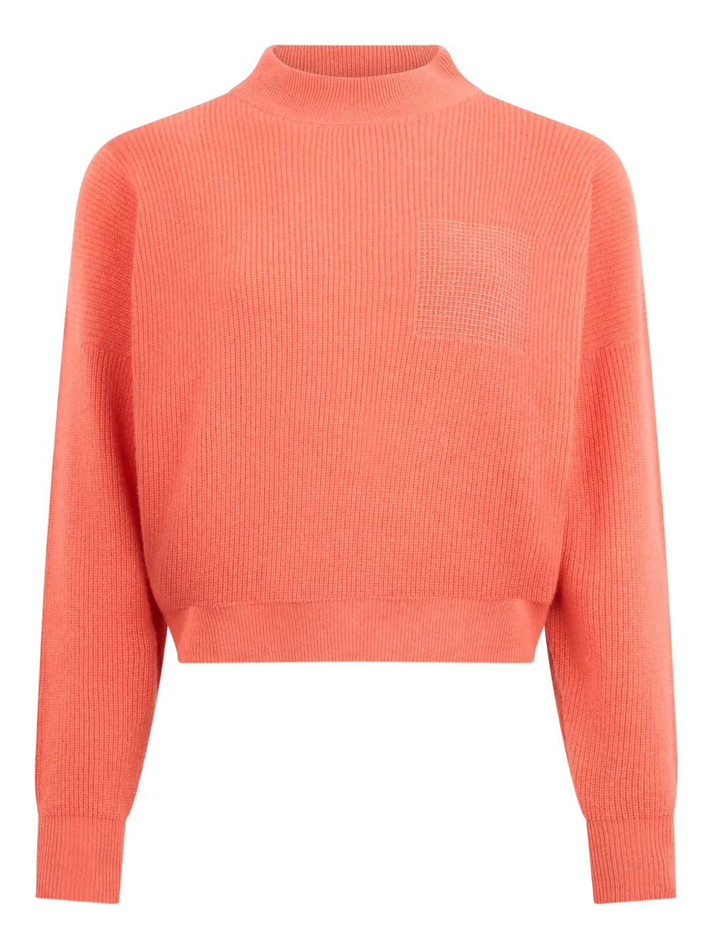 Peserico cropped mock-neck sweater - Arancione