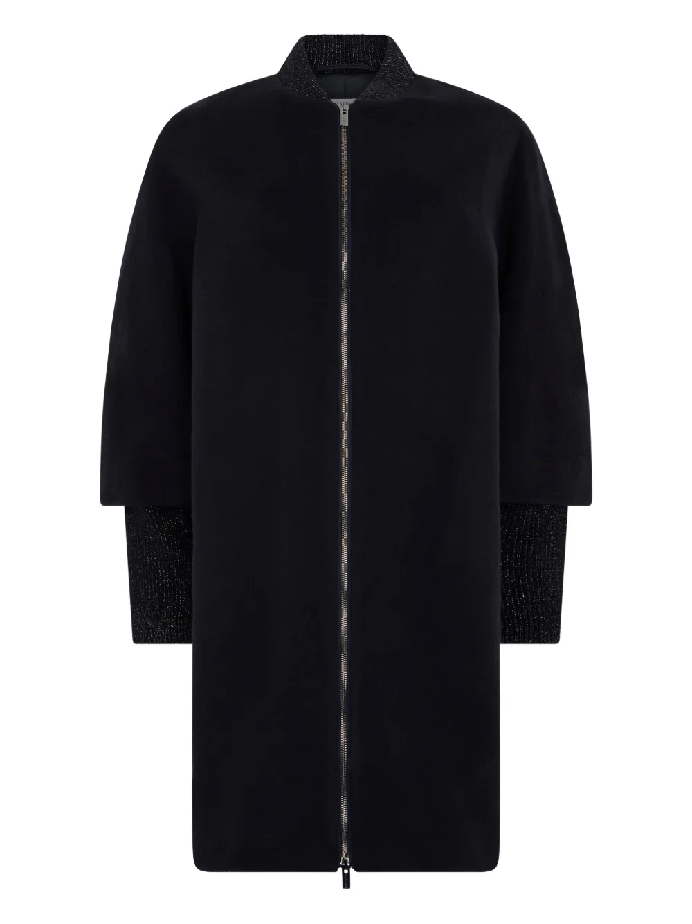 Peserico zip-fastening long-sleeves coat - Black