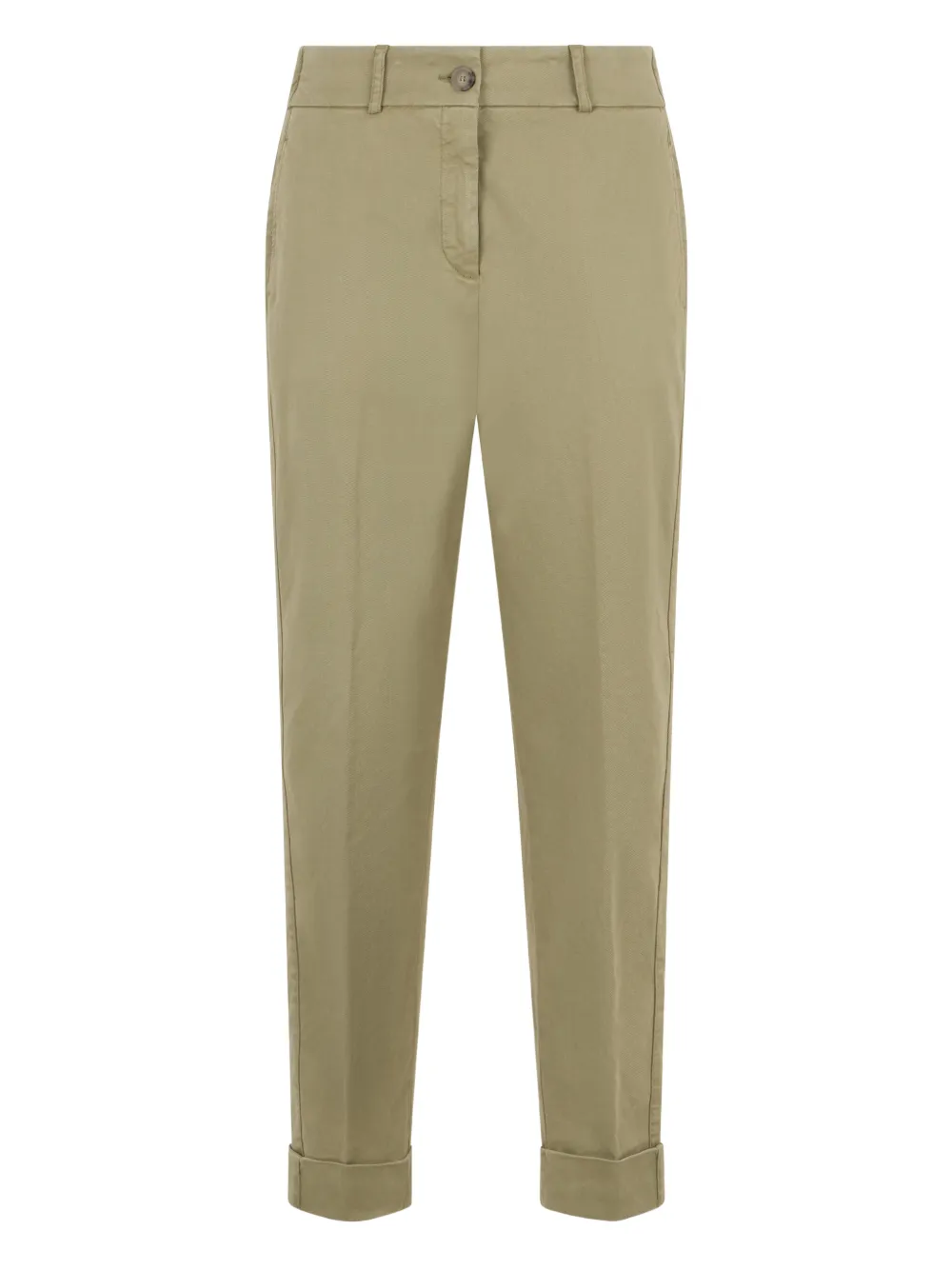 Peserico turn-up hem trousers - Verde