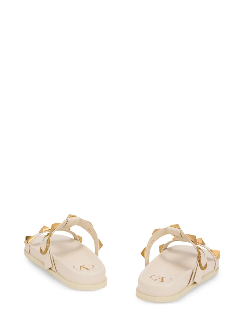 Valentino Garavani Sandalen met bandjes en studs Beige