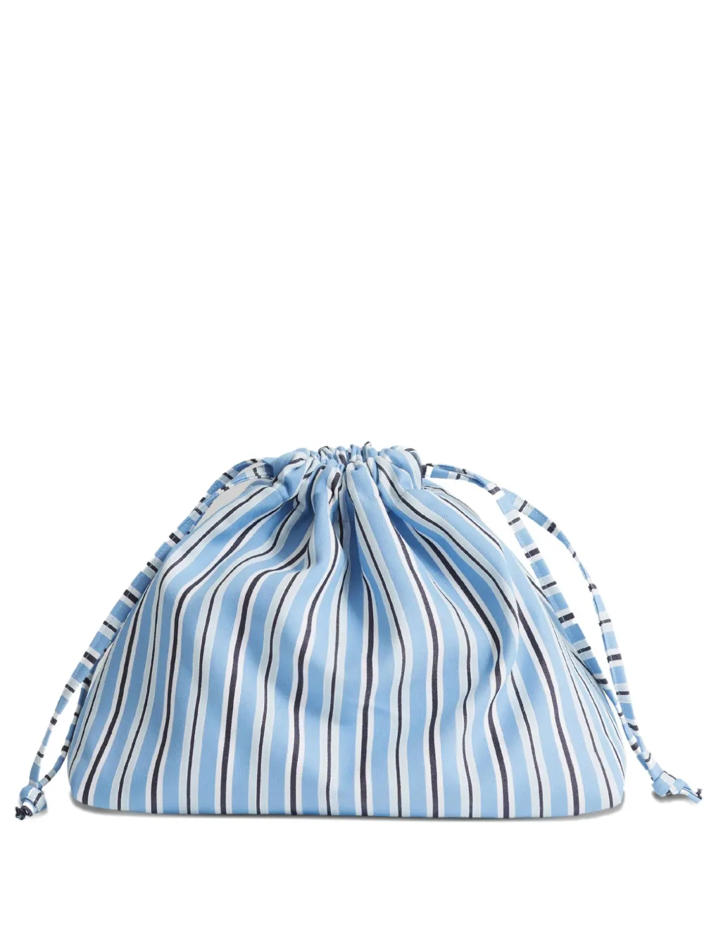 The Frankie Shop Morgan striped-drawstring pouch - Blu