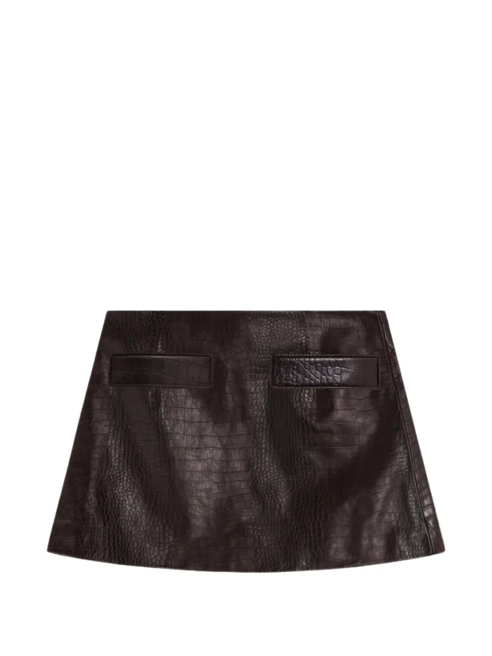 Rory Croc-Embossed Mini Skirt