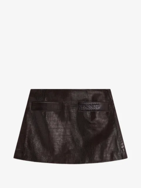 The Frankie Shop Rory croc-embossed mini skirt