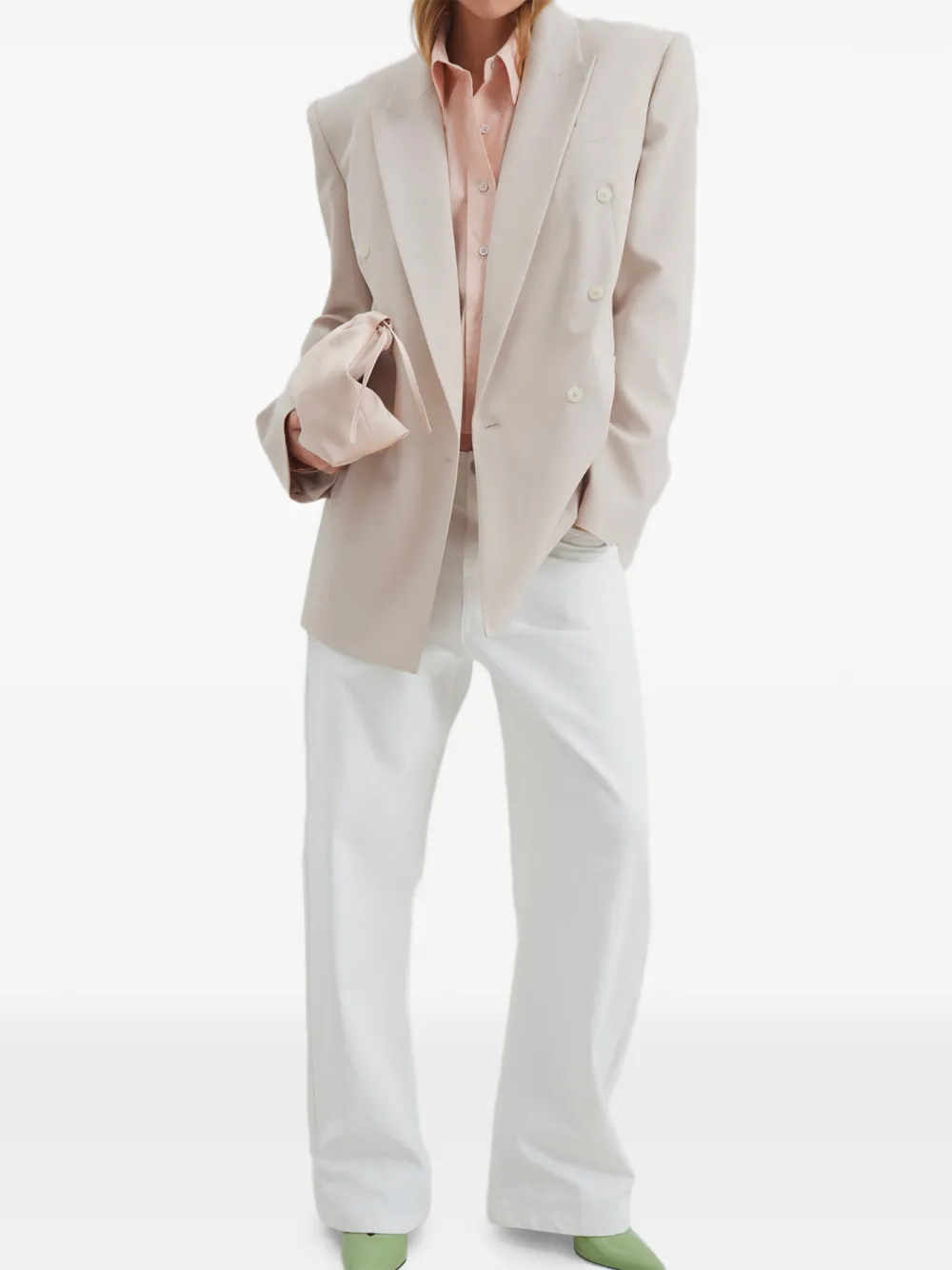 The Frankie Shop Monterey blazer met dubbele rij knopen Roze