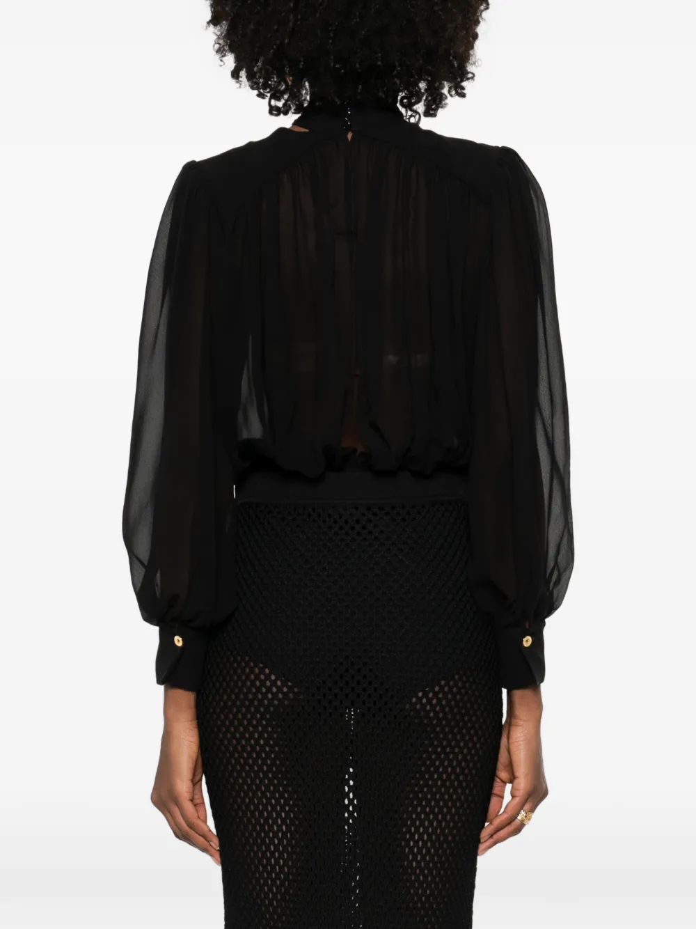 Elisabetta Franchi Body met gestrikte hals Zwart
