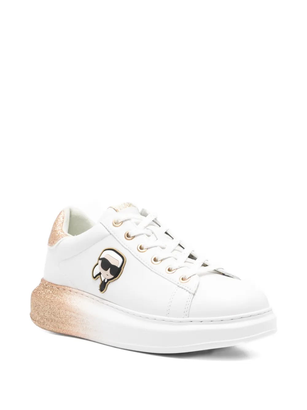 Karl Lagerfeld Kapri Ombre NFT sneakers met plateauzool Wit