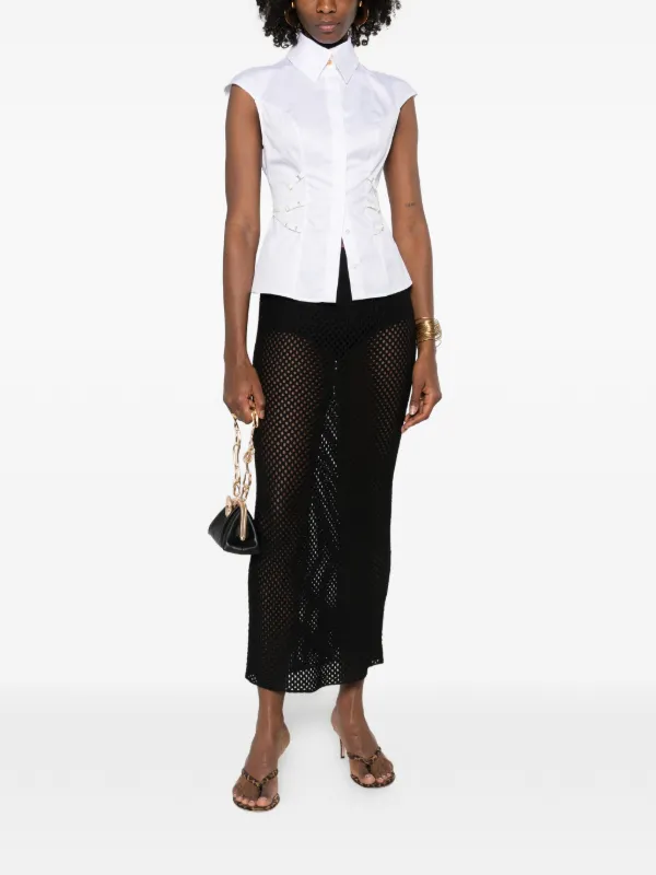 Elisabetta Franchi ノースリーブシャツ | ホワイト | FARFETCH JP