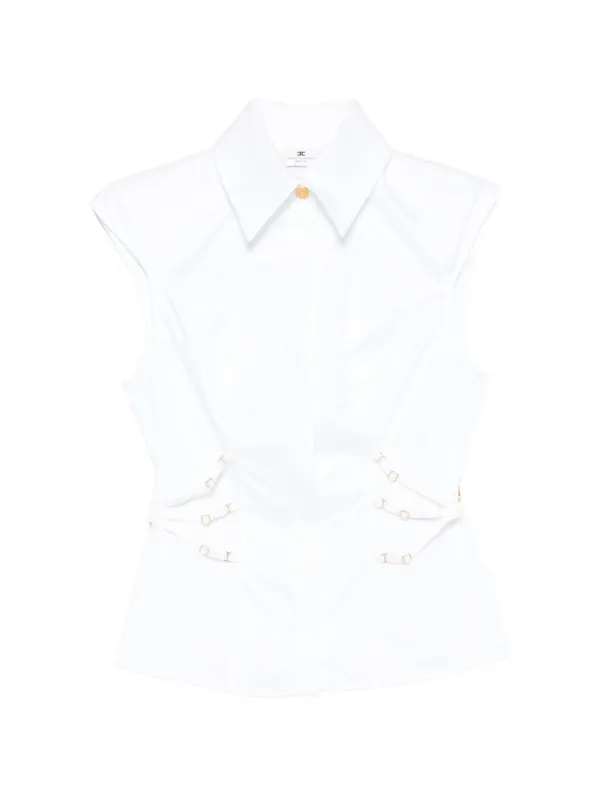 Elisabetta Franchi ノースリーブシャツ | ホワイト | FARFETCH JP