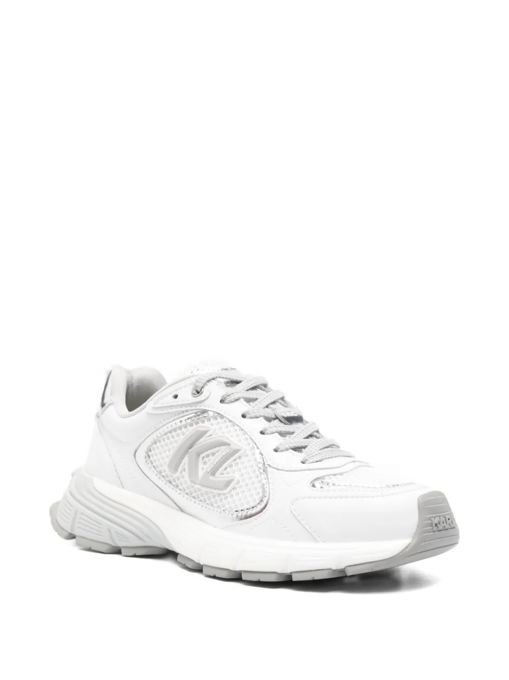 Karl Lagerfeld Orion metallic-trim sneakers - Wit