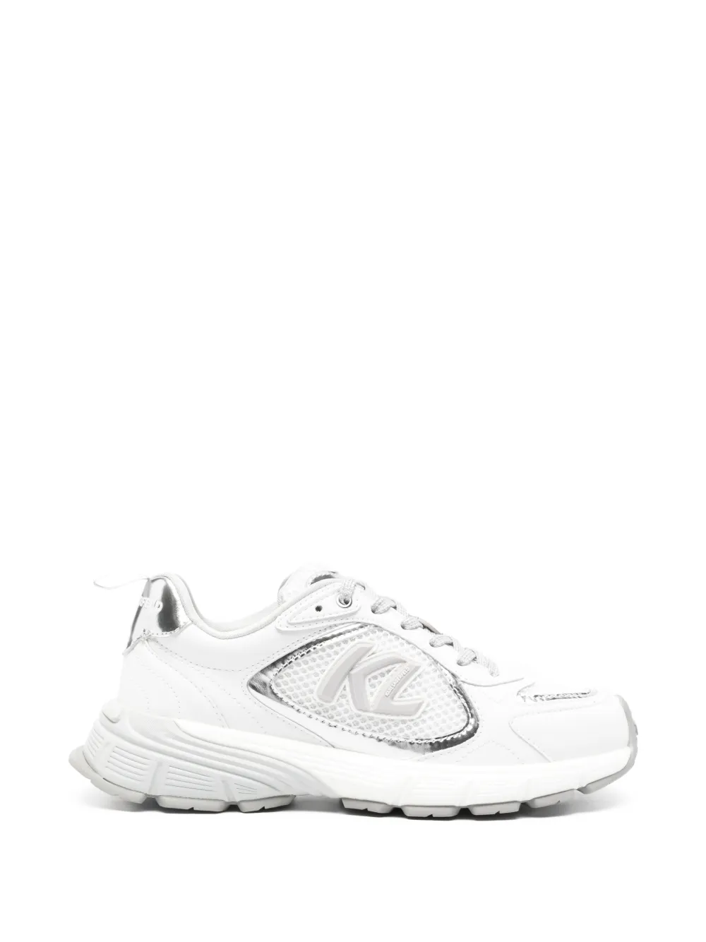 Karl Lagerfeld Orion sneakers met metallic afwerking Wit