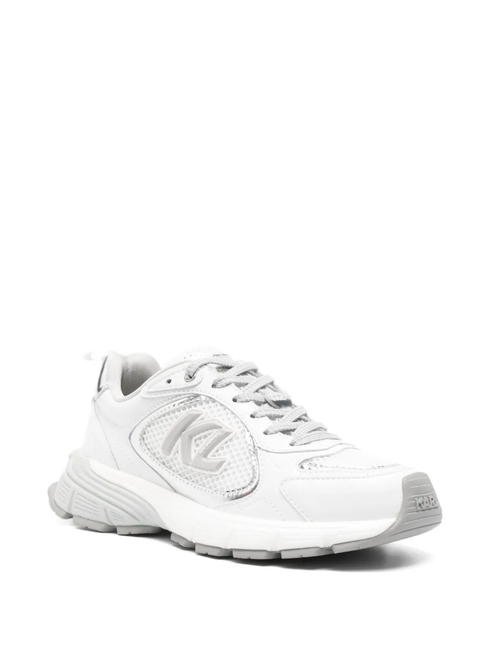 Karl Lagerfeld Orion sneakers met metallic afwerking Wit