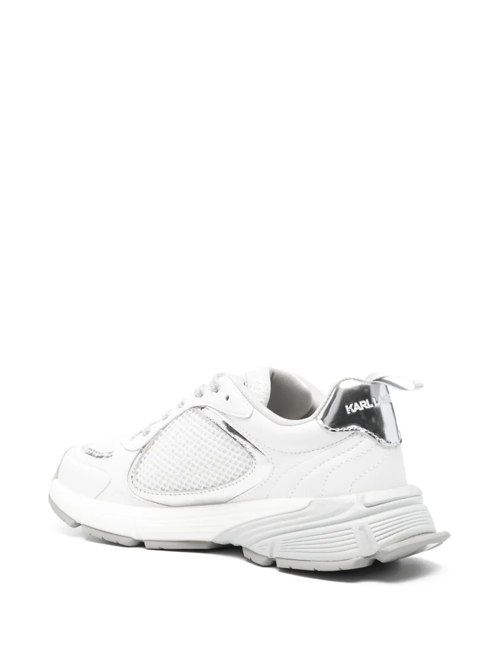 Karl Lagerfeld Orion sneakers met metallic afwerking Wit