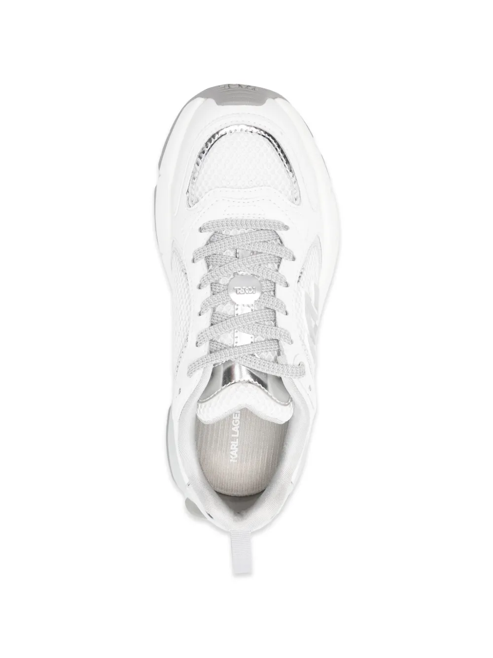 Karl Lagerfeld Orion sneakers met metallic afwerking Wit