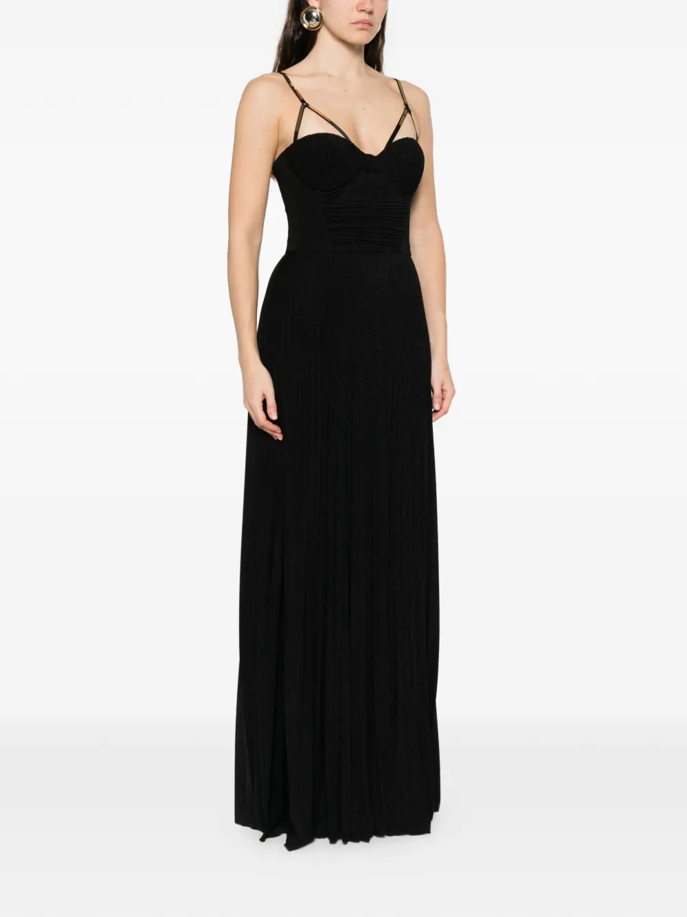 Elisabetta Franchi Red Carper maxi-jurk met ceintuur Zwart