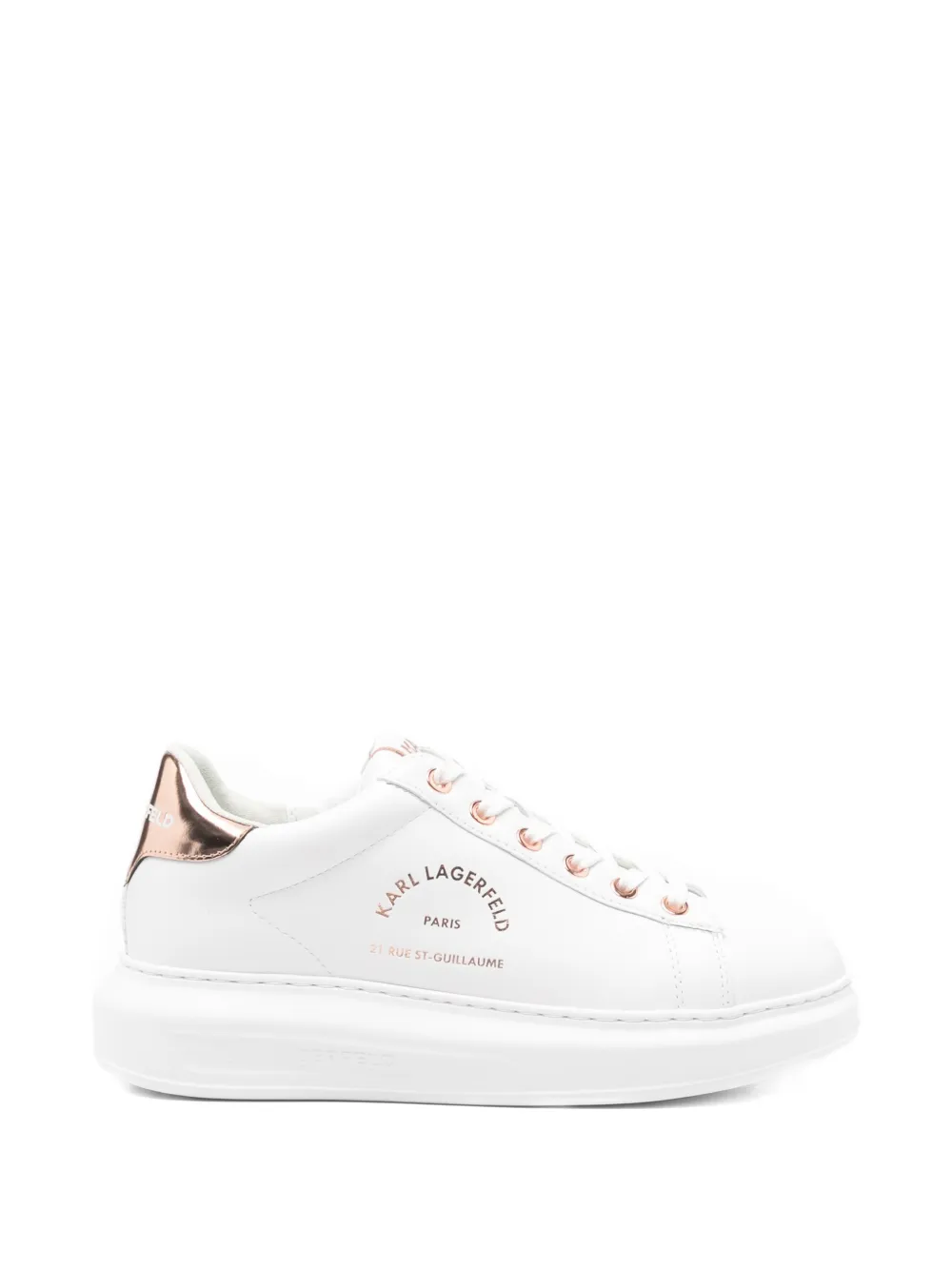 Karl Lagerfeld Kapri leren sneakers Beige