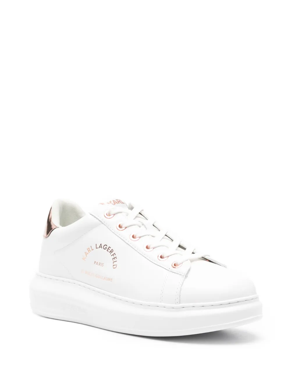 Karl Lagerfeld Kapri leren sneakers Beige