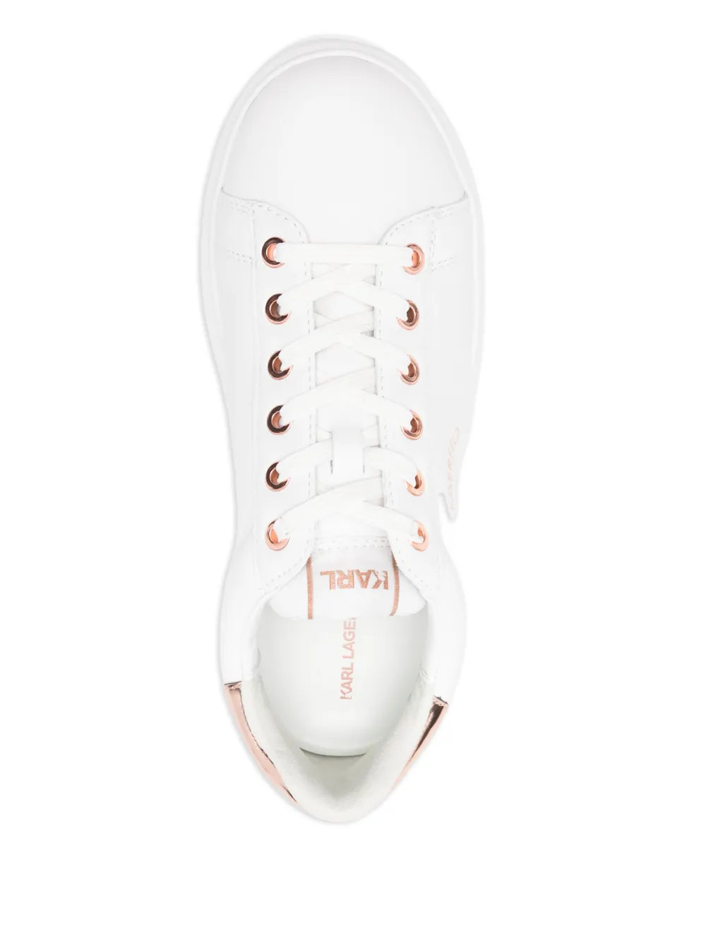 Karl Lagerfeld Kapri leren sneakers Beige
