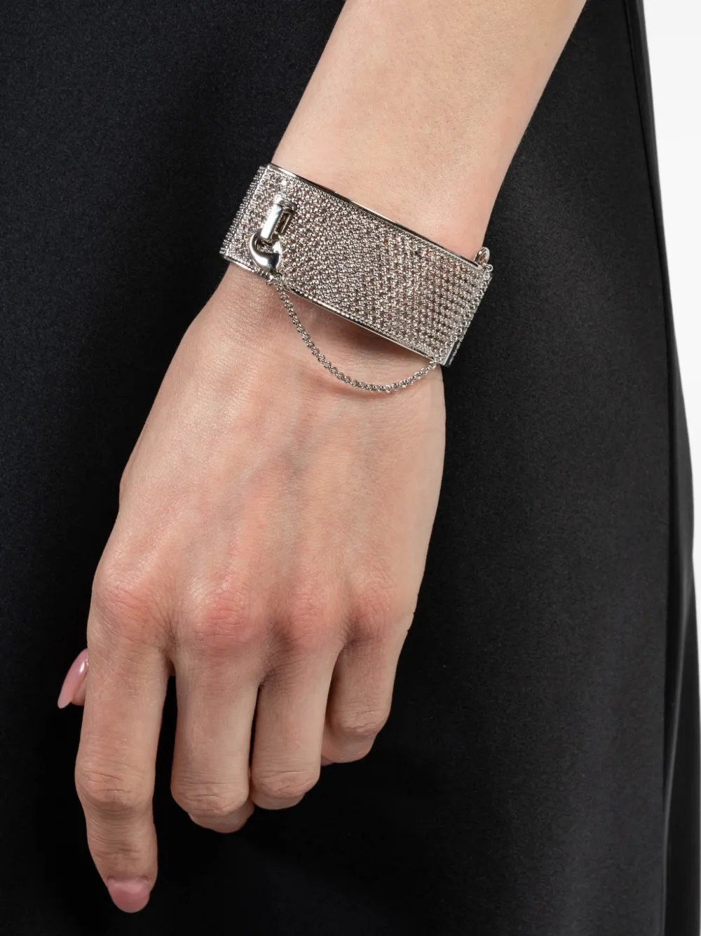 Eddie Borgo crystal-embellished bracelet - Zilver